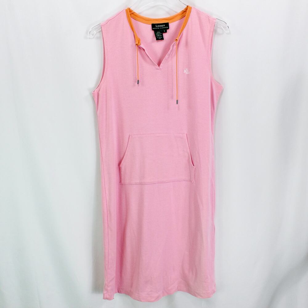 LAUREN RALPH LAUREN Pink Sleeveless V-neck Mini Dress